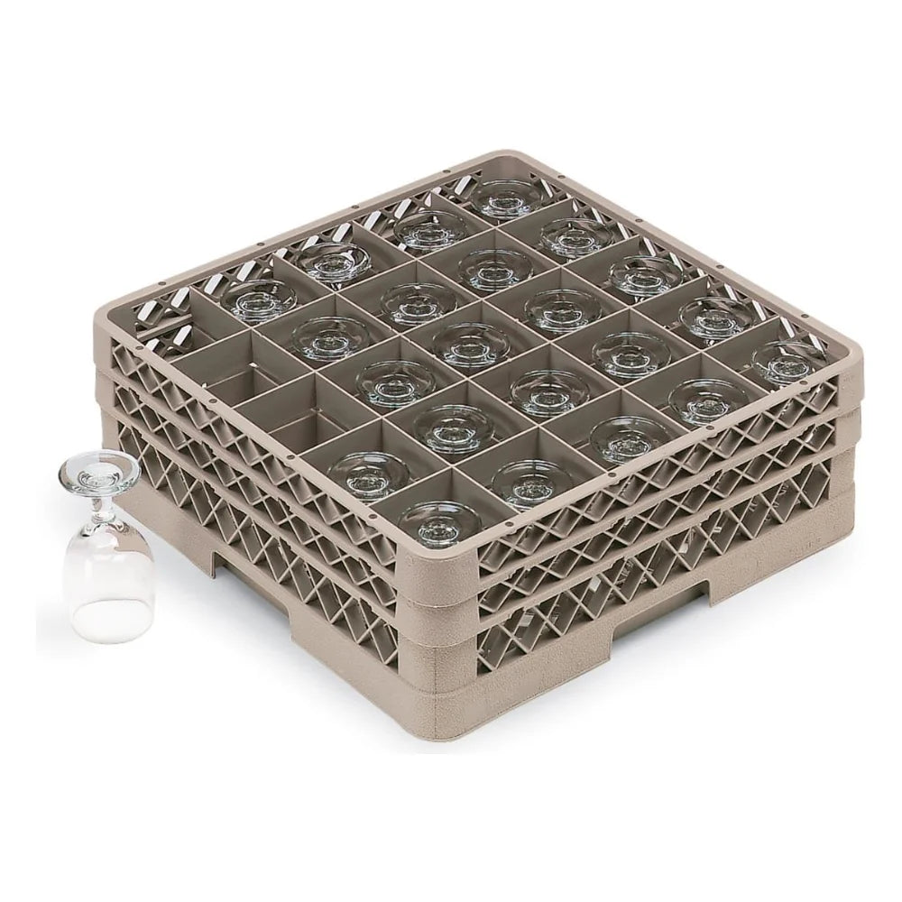 Traex 25 Compartment Beige Glass Rack — 1 Per Case