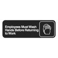 Traex "Employee Must Wash Hands" Sign — 1 Per Case