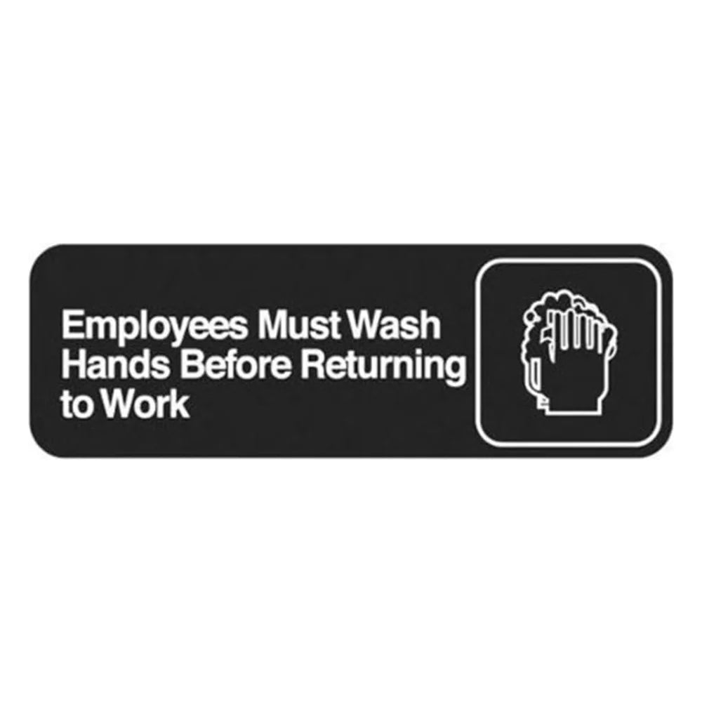 Traex "Employee Must Wash Hands" Sign — 1 Per Case