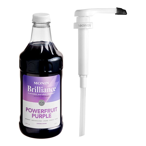 Monin Purple Powerfruit Energy Concentrate - 64 oz — Case of 4