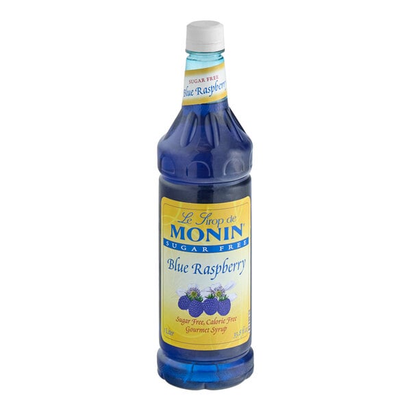 Monin Sugar Free Blue Raspberry - 1 L — Case of 4