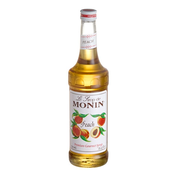 Monin Peach Syrup - 750 mL — Case of 12