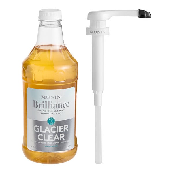 Monin Sugar Free Glacier Clear Energy Concentrate - 64 oz — Case of 4