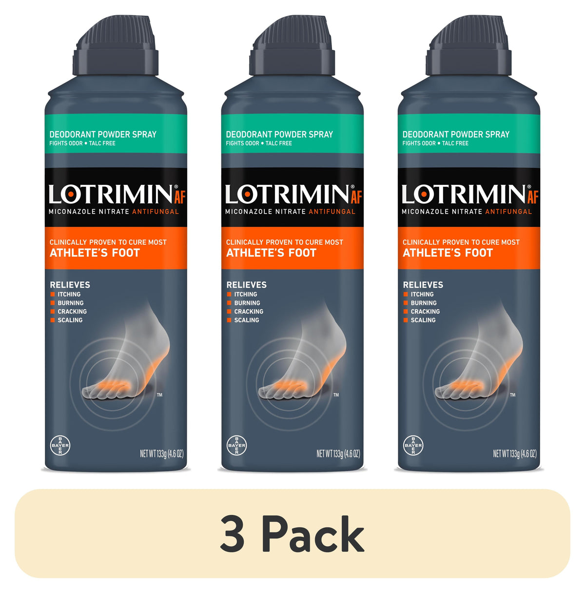 Lotrimin AF Foot Deo SP PW 4.6 oz — Case of 36