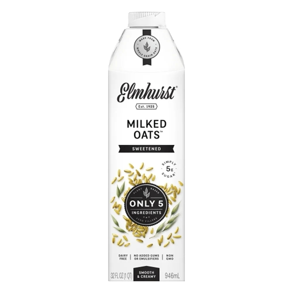 Elmhurst Sweetened Oat Milk, 32 Fluid Ounce — 6 Per Case