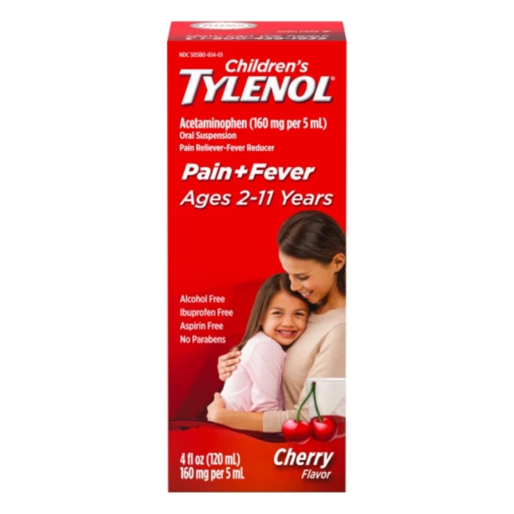 Tylenol Children's Suspension Cherry, 4 Fluid Ounce — 36 Per Case