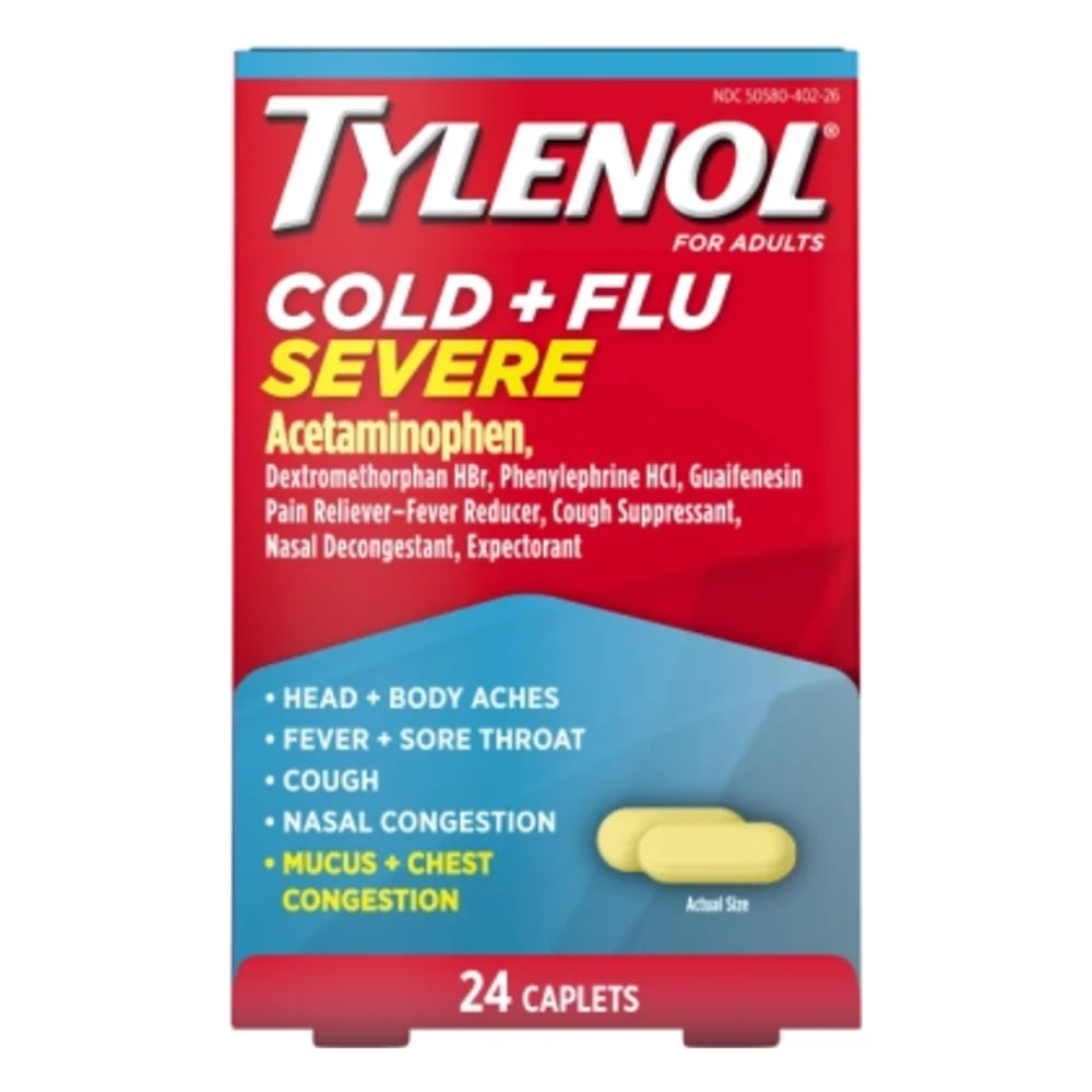 Tylenol Cold & Flu Severe, 24 Count — 48 Per Case