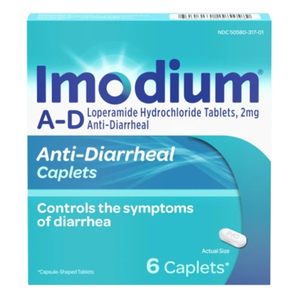 Imodium A-D Caplets, 6 Count — 24 Per Case