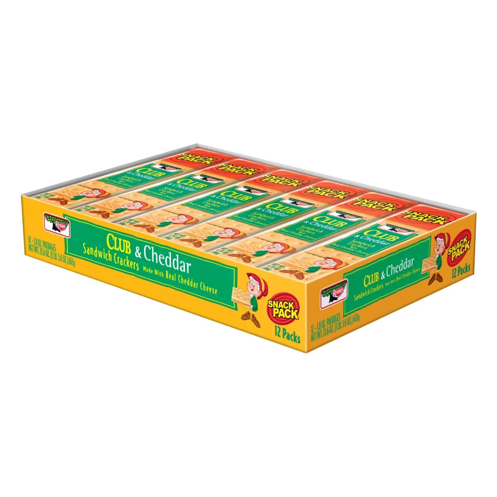 Keebler Club Kings Blend Cheddar Crackers, 1.8 Ounce — 12 Per Case