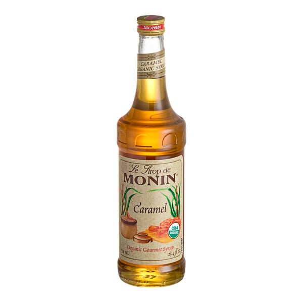 Monin Organic Caramel Syrup - 750 mL — Case of 6
