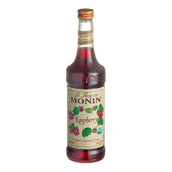 Monin Raspberry Syrup - 750 mL — Case of 12