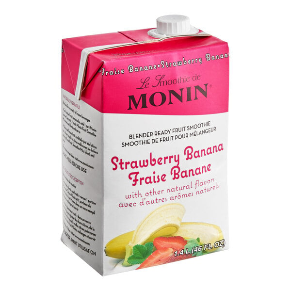 Monin Strawberry Banana Smoothie - 46 fl oz — Case of 6