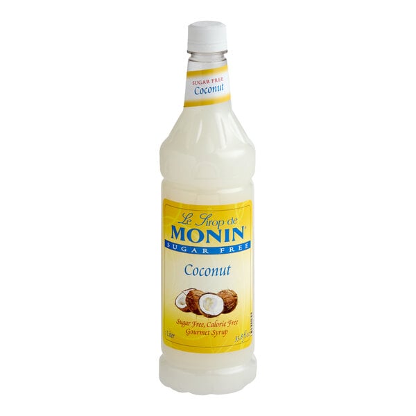 Monin Sugar Free Coconut Syrup - 1 L — Case of 4