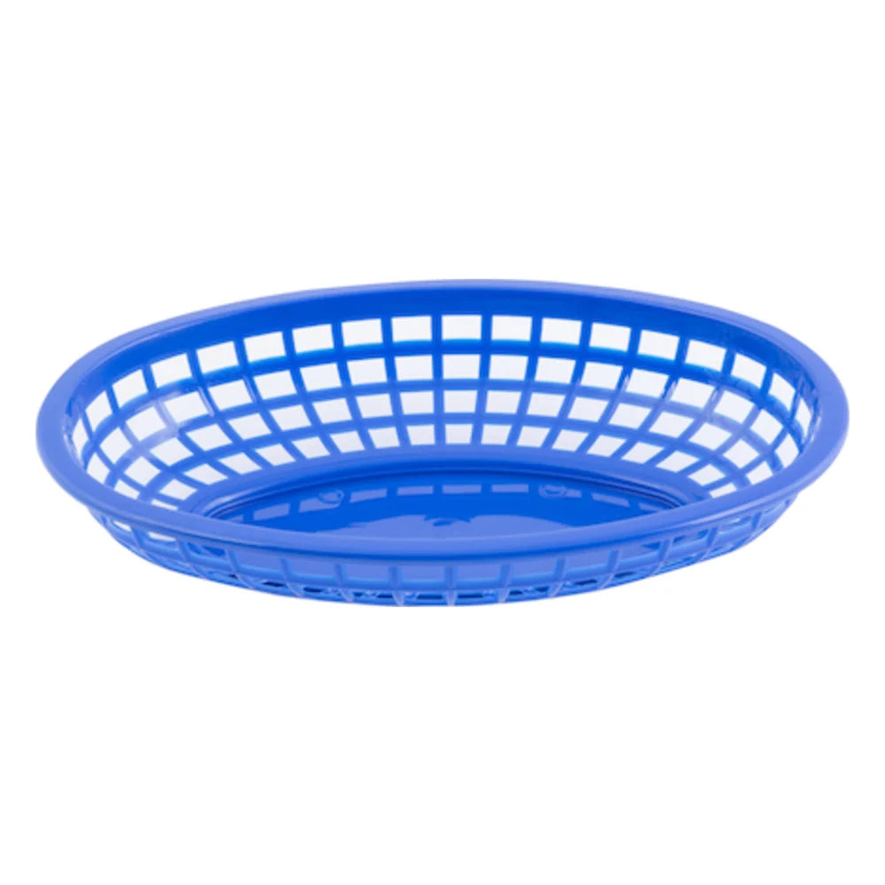 Tablecraft Plastic Basket Oval Royal Blue — 36 Per Case