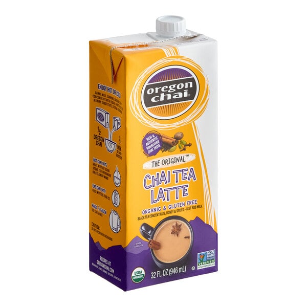 Oregon Chai The Original Chai Tea Latte; Aseptic Container - 32 fl oz — Case of 12