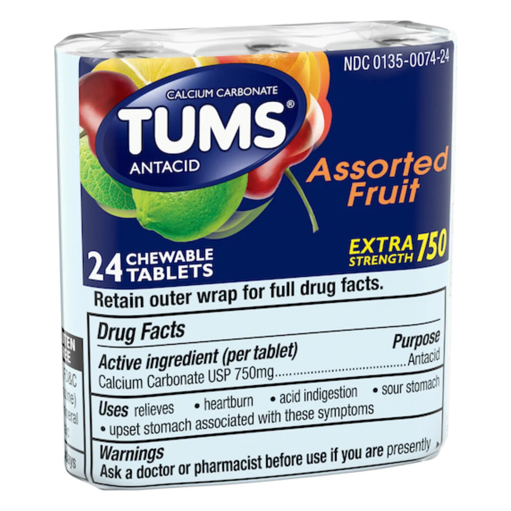 Tums Assorted Fruit Tablets, 24 Each — 72 Per Case