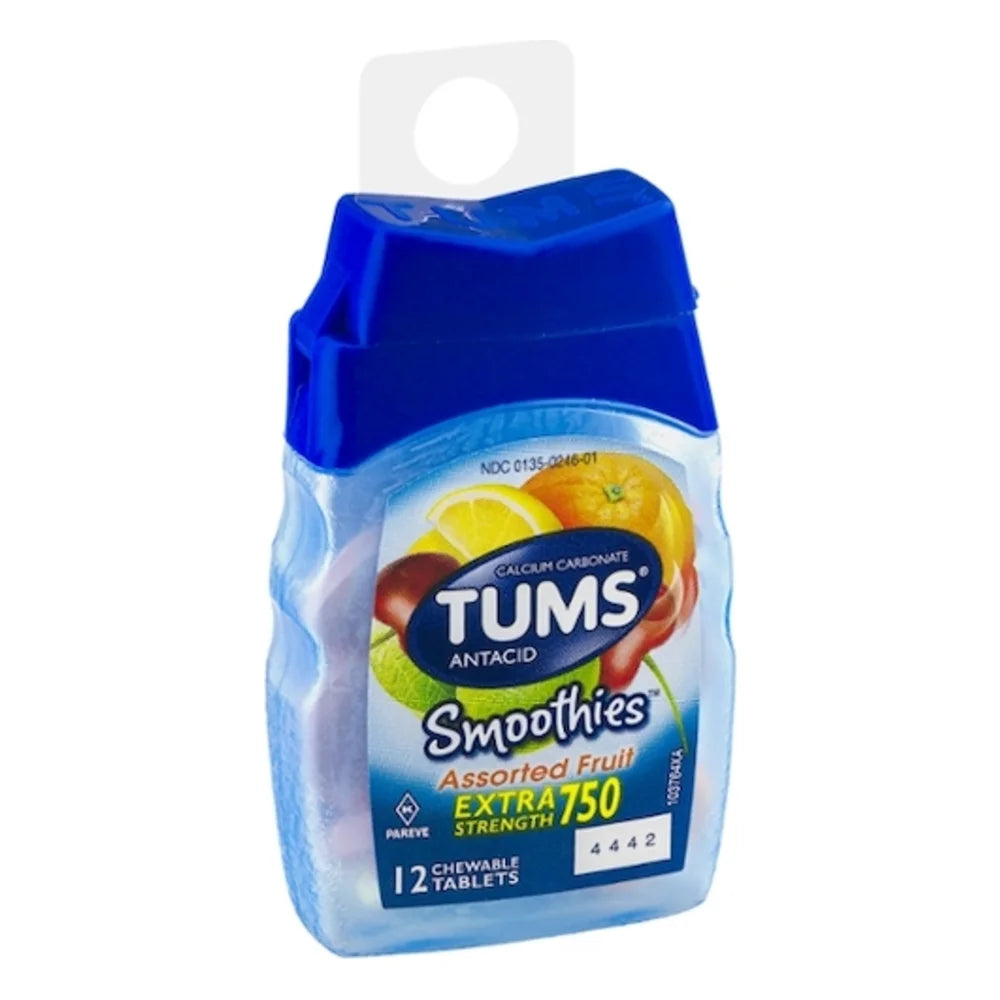 Tums Extra Strength Assorted Fruit, 12 Count — 72 Per Case