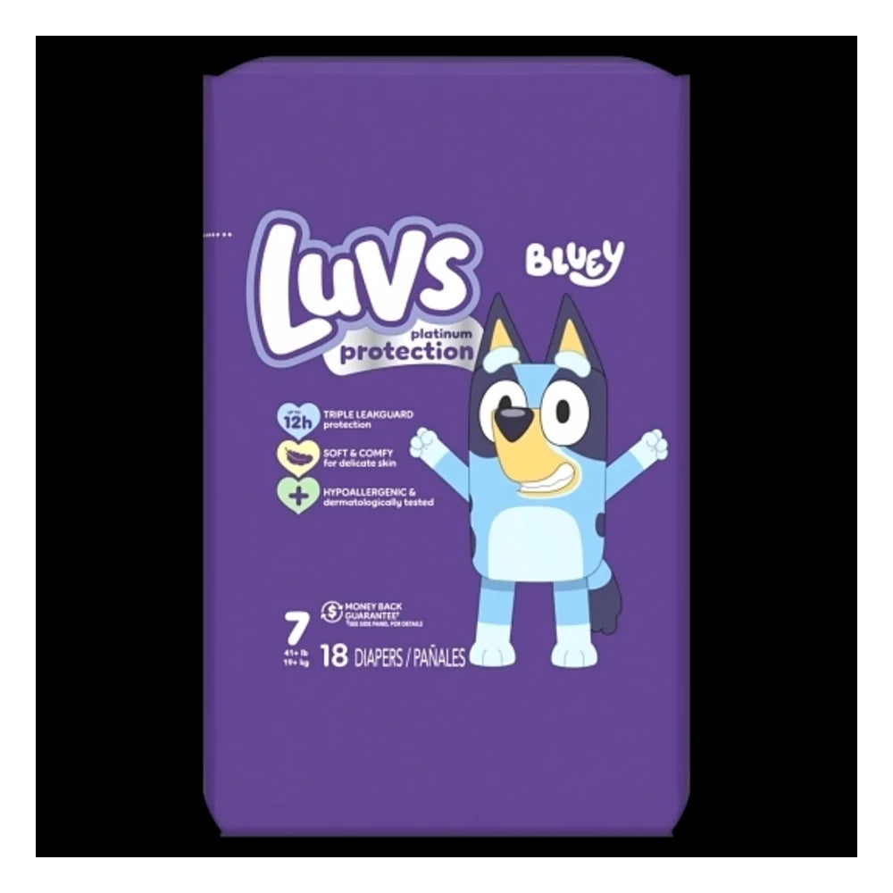 Luvs Platinum Protection Diapers Base Version 2X/Duo 7/Giant Plus, 18 Count — 4 Per Case