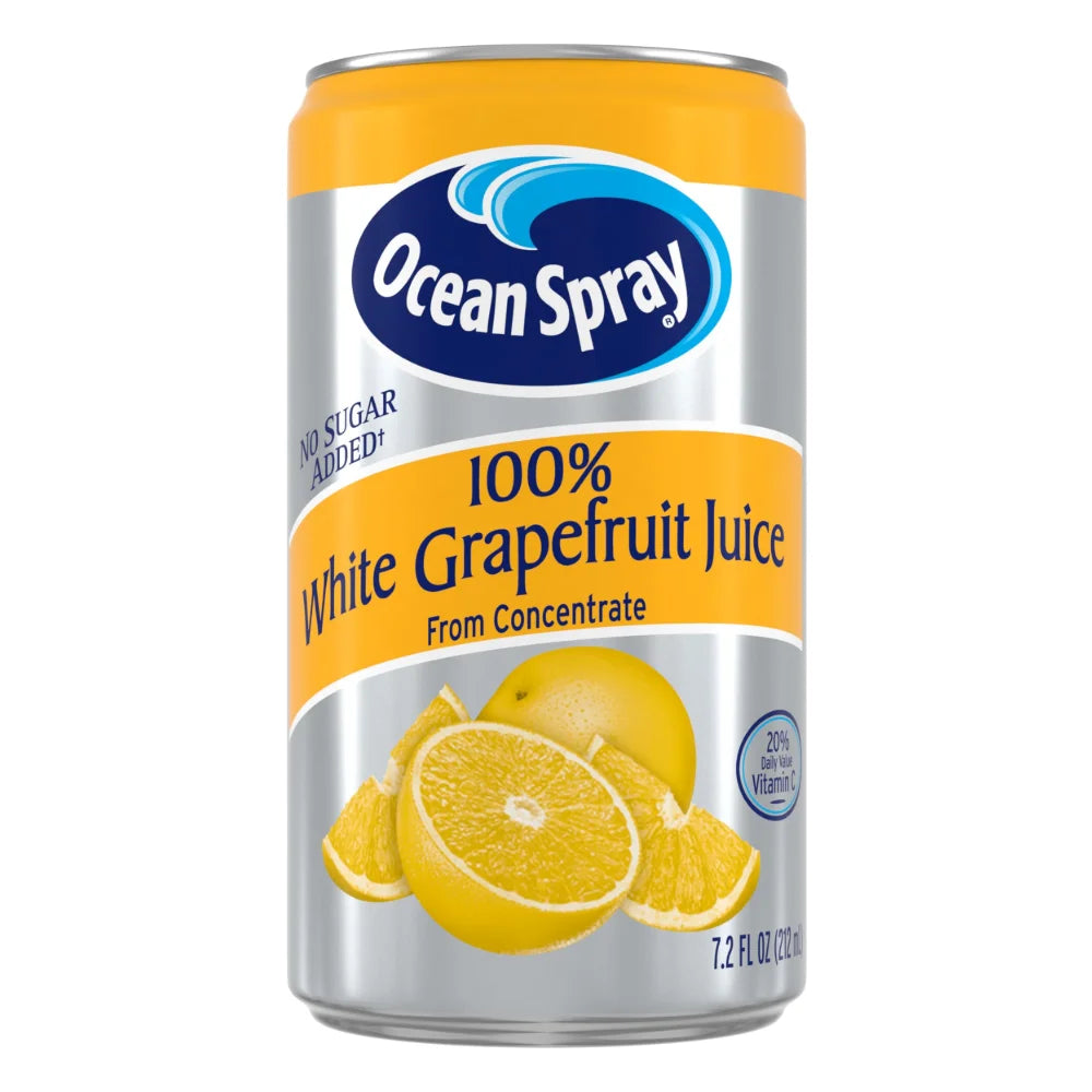 Ocean Spray 100% White Grapefruit Juice, 7.2 Fluid Ounce — 24 Per Case
