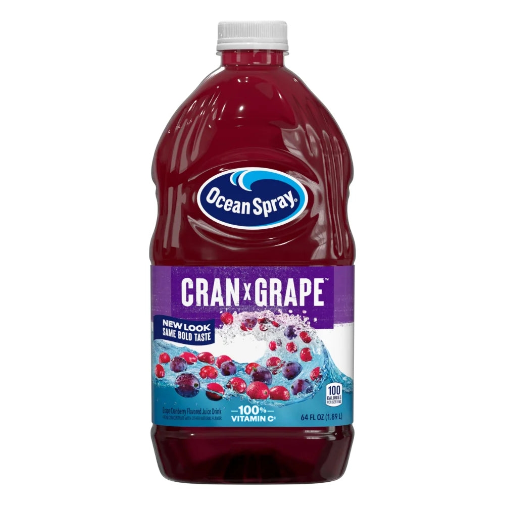 Ocean Spray Cranberry Grape Juice, 64 Fluid Ounce — 8 Per Case