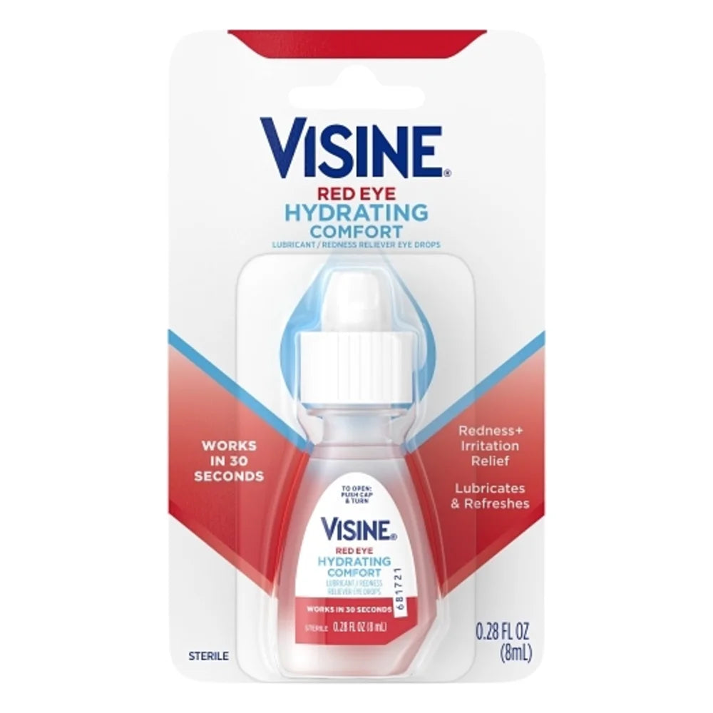 Visine Red Eye Comfort Hydrate, 0.28 Fluid Ounce — 6 Per Case