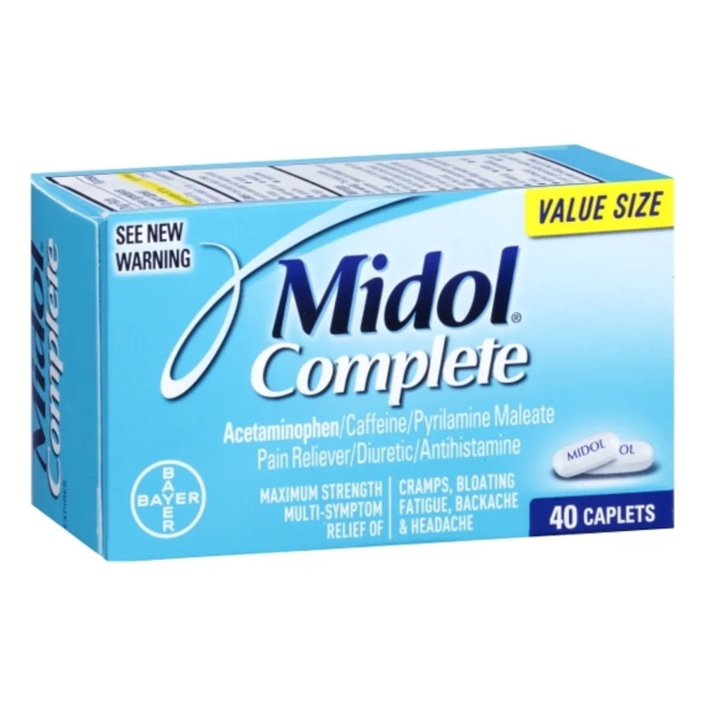 Midol Complete Menstrual Caplets, 40 Piece — 24 Per Case