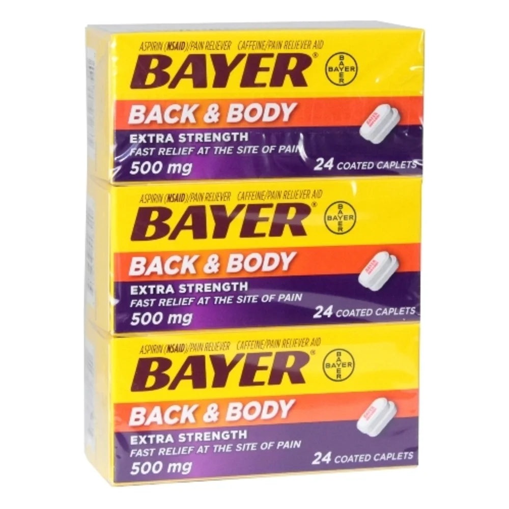 Bayer Back & Body Extra Strength, 24 Piece — 36 Per Case