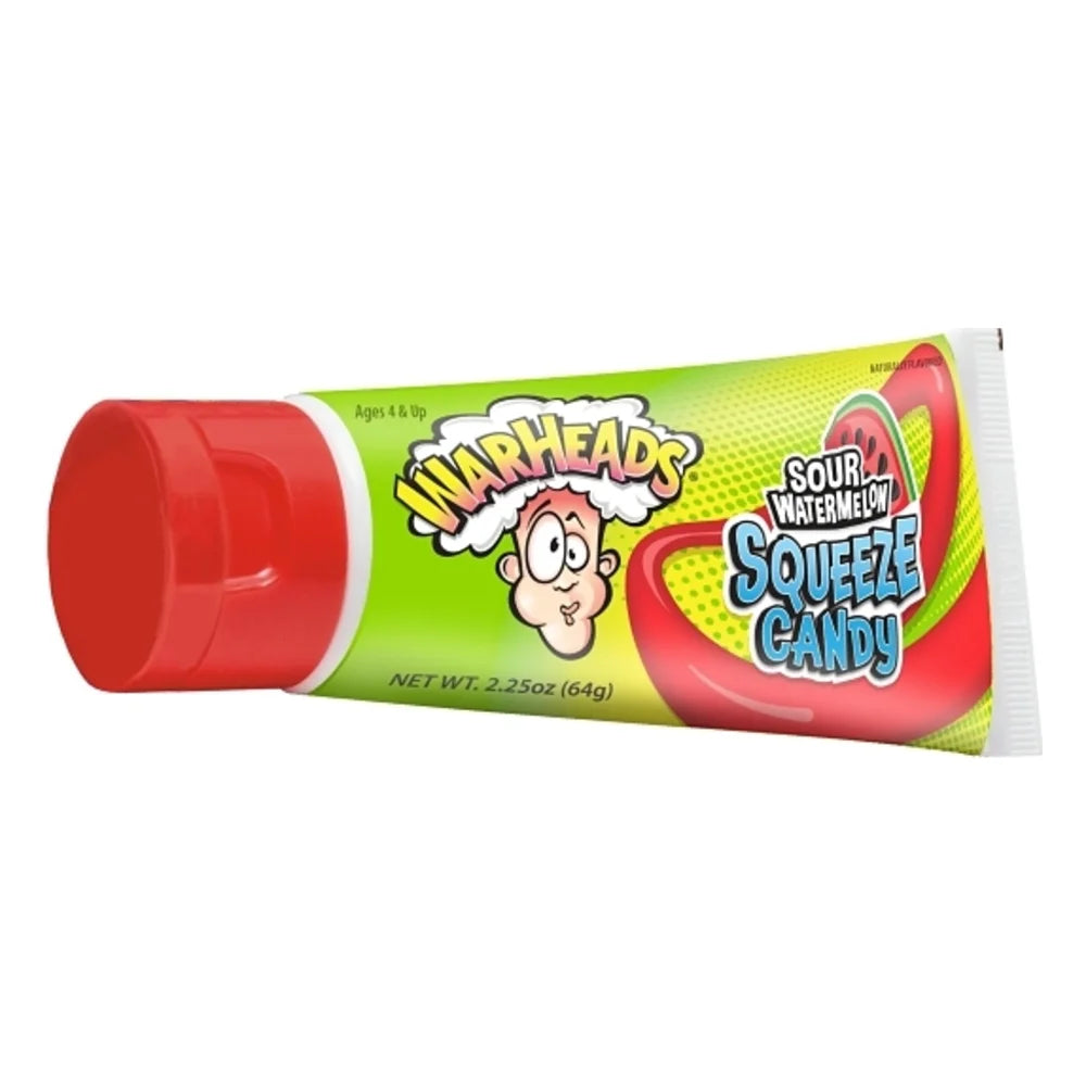 Warheads Sour Watermelon Squeeze Candy, 2.25 Ounce — 72 Per Case