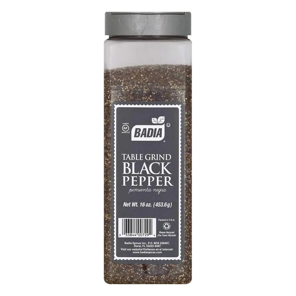 Badia Black Pepper Table Grind Rollermill, 16 Ounce — 6 Per Case