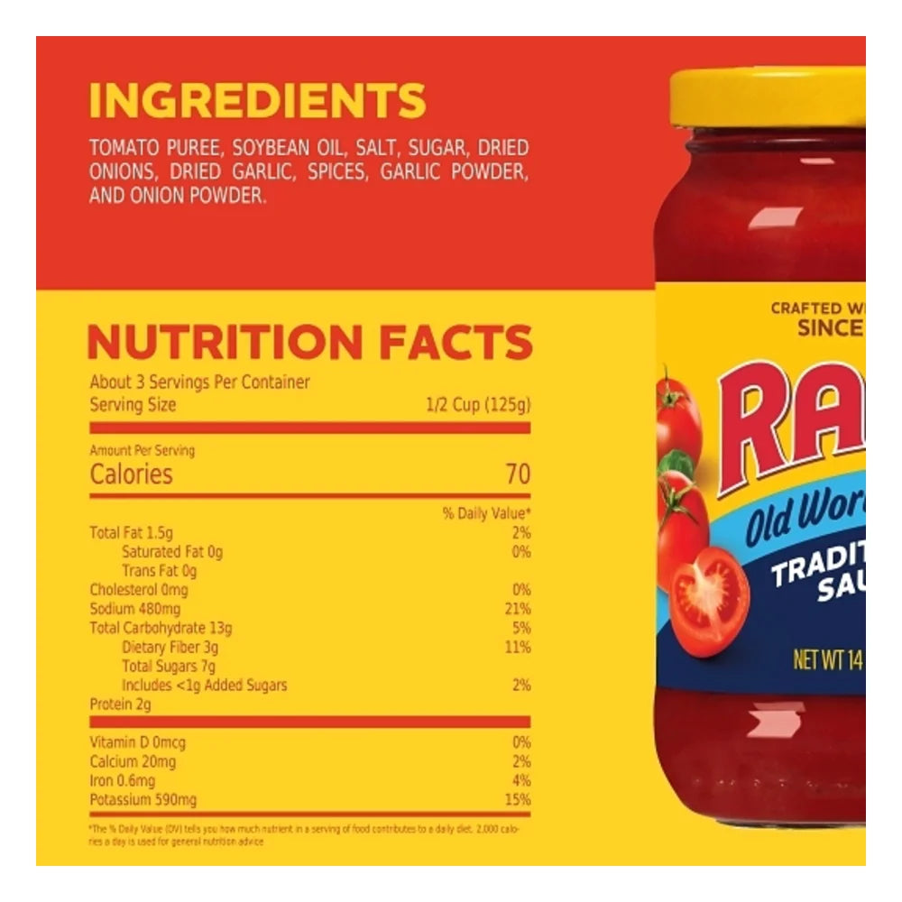 Ragu Old World Spaghetti Sauce, 14 Ounce — 12 Per Case