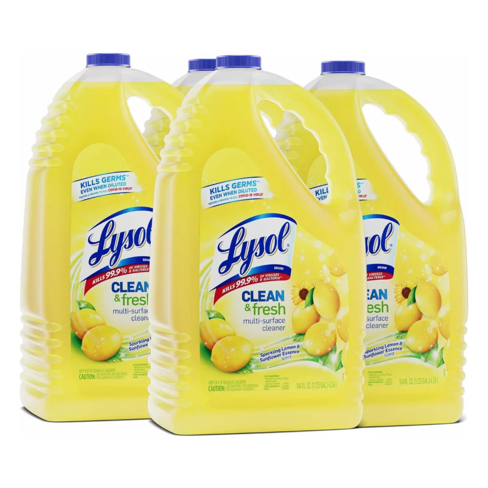Lysol All Purpose Cleaner Pourable Lemon Breeze, 144 Fluid Ounce — 4 Per Case