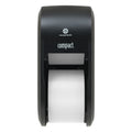 Compact Double Roll Toilet Paper Dispenser Black, 1 Count — 1 Per Case