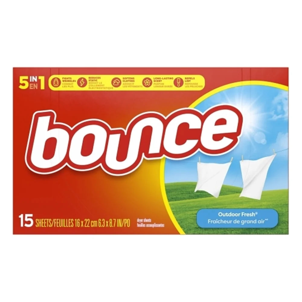 Bounce Dryer Sheets Outdoor Fresh, 15 Count — 15 Per Case