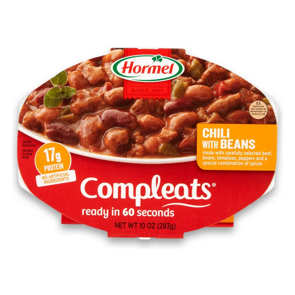 Hormel Compleats Chili With Beans, 10 Ounce — 6 Per Case