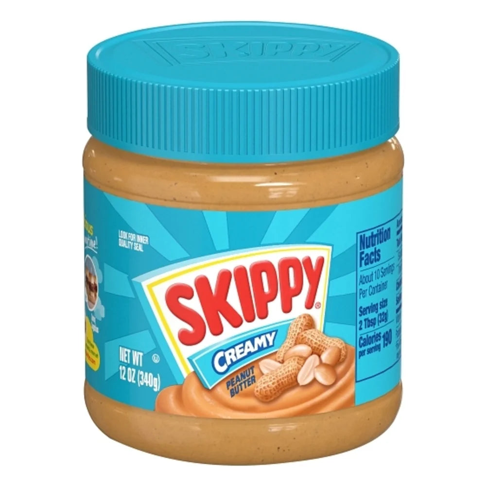 Skippy Creamy Peanut Butter, 12 Ounce — 12 Per Case
