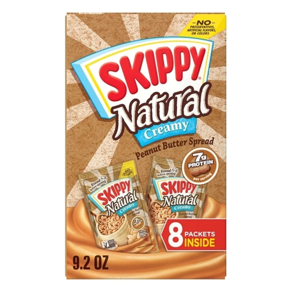 Skippy Two Tone Creamy Peanut Butter Spread, 1.15 Ounce — 160 Per Case
