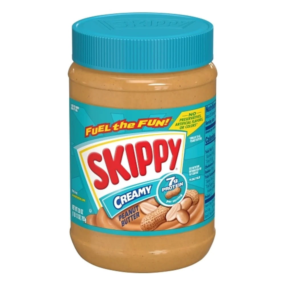 Skippy Creamy Peanut Butter, 28 Ounce — 12 Per Case