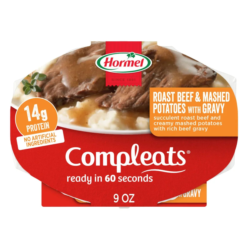 Hormel Compleats Roast Beef Mashed Potatoes, 9 Ounce — 6 Per Case