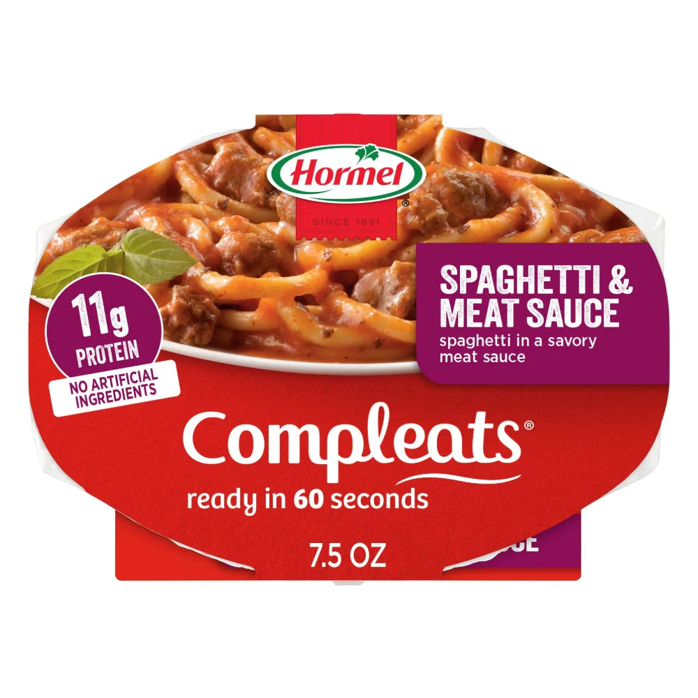 Hormel Compleats Spaghetti & Meat Sauce, 7.5 Ounce — 7 Per Case