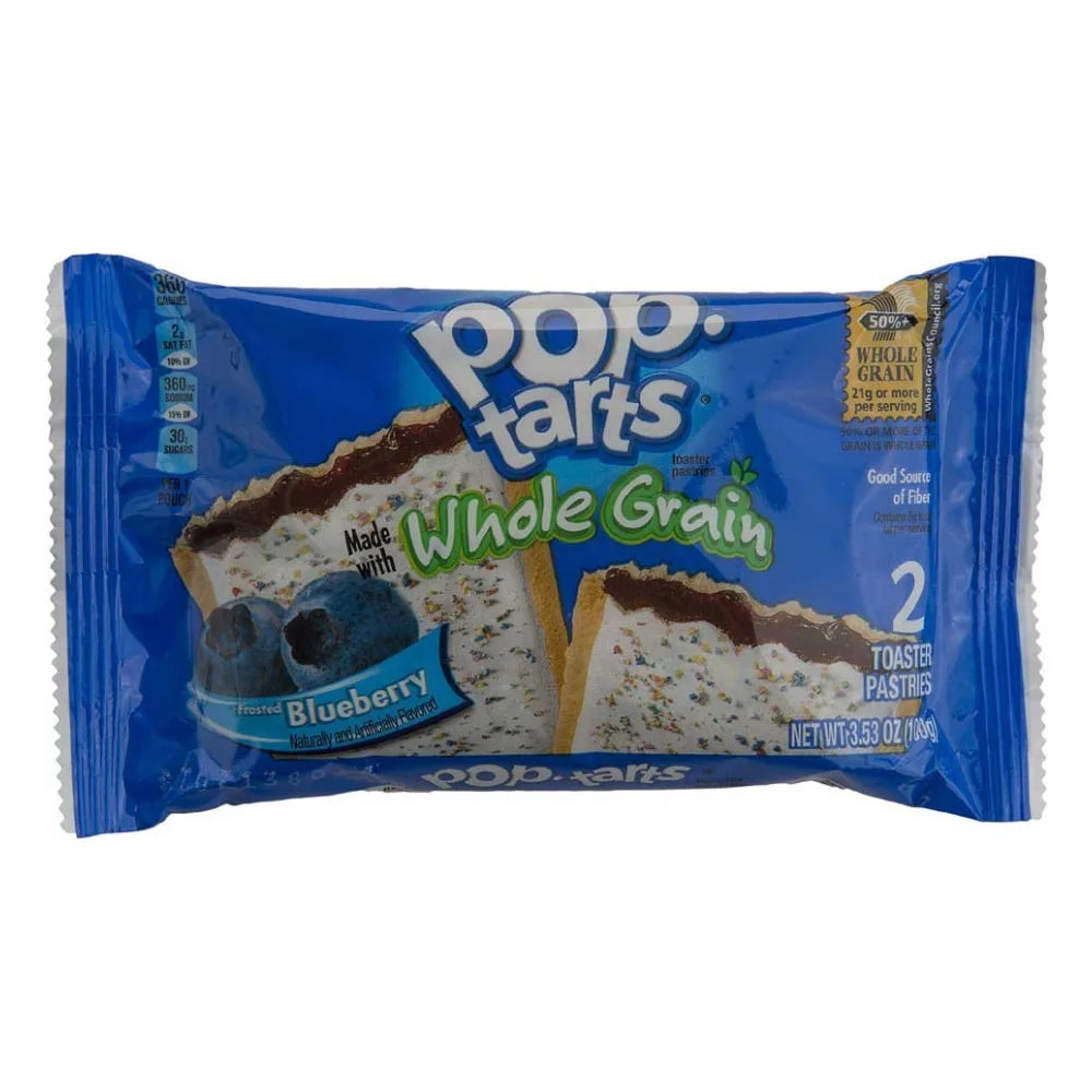 Pop-Tarts Whole Grain Frosted Blueberry Pastry, 3.3 oz — 72 Per Case