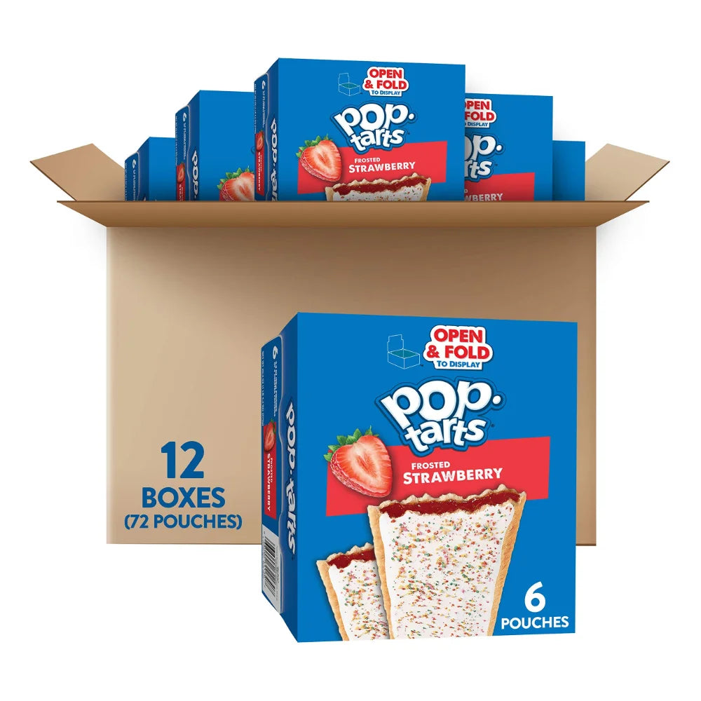 Pop-Tarts Frosted Strawberry, 3.3 Ounce — 72 Per Case