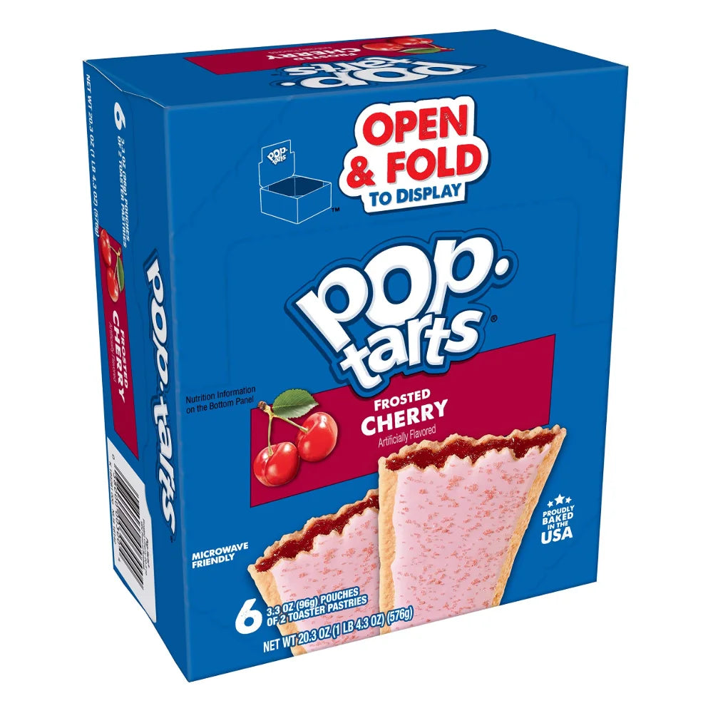 Pop-Tarts Frosted Open & Fold Display Cherry Pastry, 3.3 Ounce — 72 Per Case