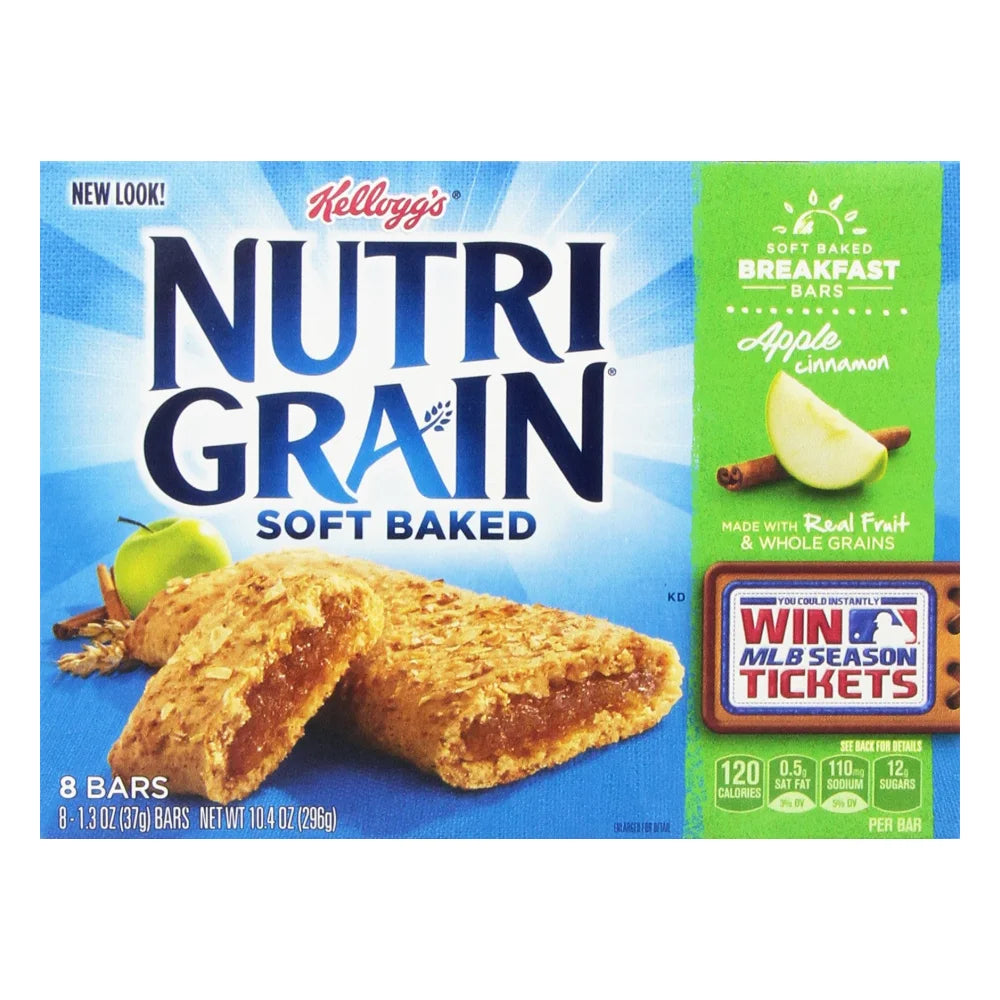 Kellogg's Nutri-Grain Apple Cinnamon Cereal Bar, 1.3 Ounce — 96 Per Case
