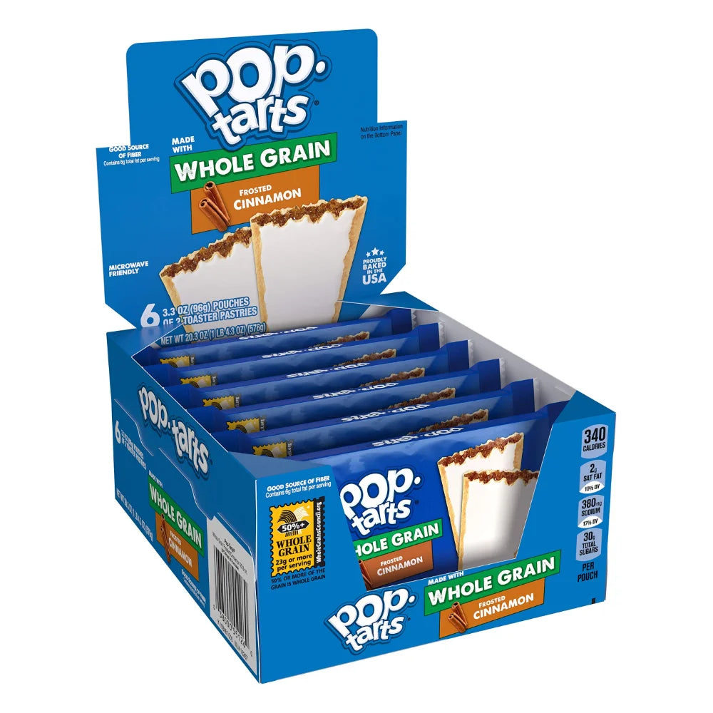 Pop-Tarts Whole Grain Frosted Brown Sugar Cinnamon Pastry, 3.3 Ounce — 72 Per Case