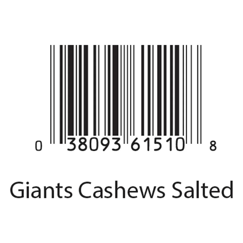 Giant Snack Inc Giants Cashews 3 Flavors Shipper Display, 48 Count — 1 Per Case
