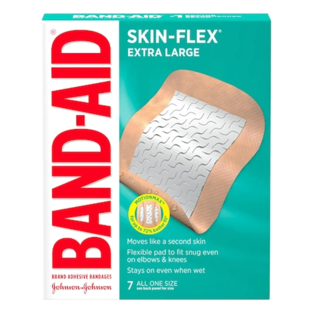 Band-Aid Skin Flex Extra Large Bandages Box, 7 Count — 24 Per Case