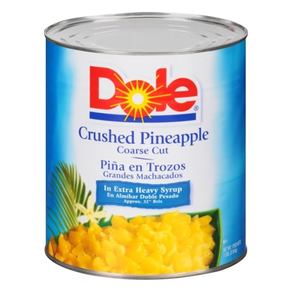 Dole Pineapple Crushed In Extra Heavy Syrup, 112 Ounce — 6 Per Case