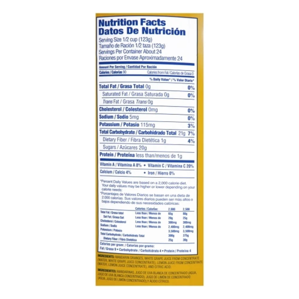 Dole Mandarin Oranges In 100% Juice, 106.187 Ounce — 6 Per Case