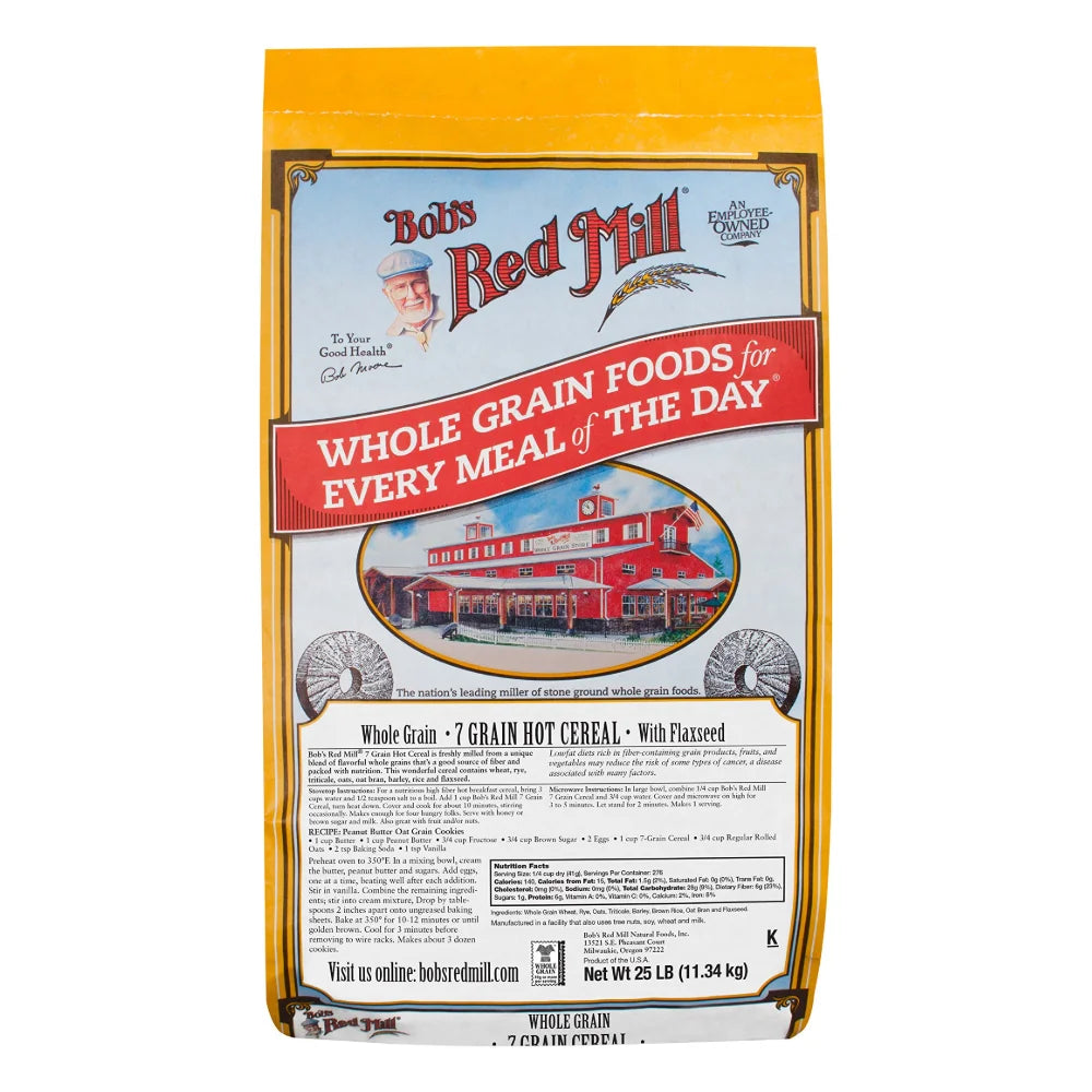 Bob's Red Mill 7 Grain Hot Cereal, 25 Pound — 1 Per Case