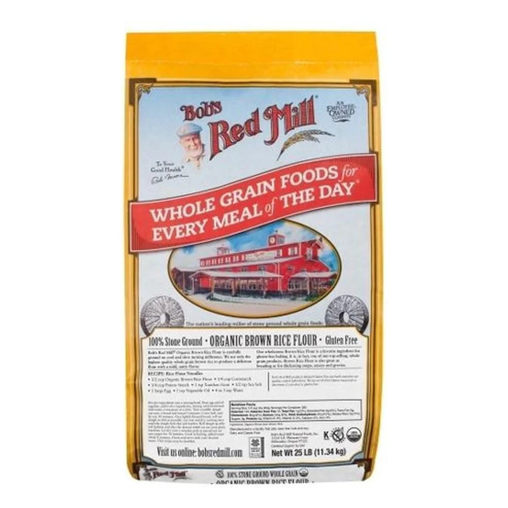 Bob's Red Mill Organic Brown Rice Flour, 25 Pound — 1 Per Case